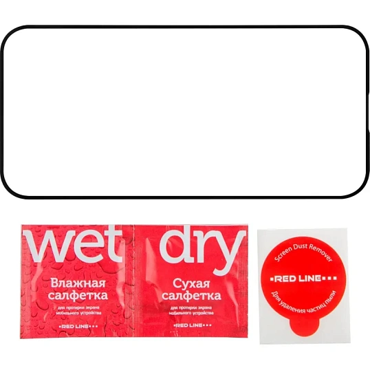 Защитное стекло Red Line iPhone 16 FULL GLUE черный(УТ000039563)