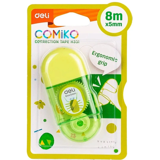 Корректирующая лента Deli EH351 5 мм x 8 м, цвет в ассортименте, блистер