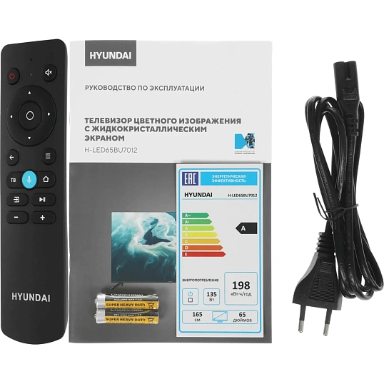 Телевизор Hyundai H-LED65BU7012, UHD, смарт (Яндекс ТВ)