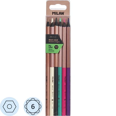 Карандаши цветные Milan Copper, 6 цв., 713206
