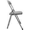 Стул складной каркас серебро , ткань серый РС 04