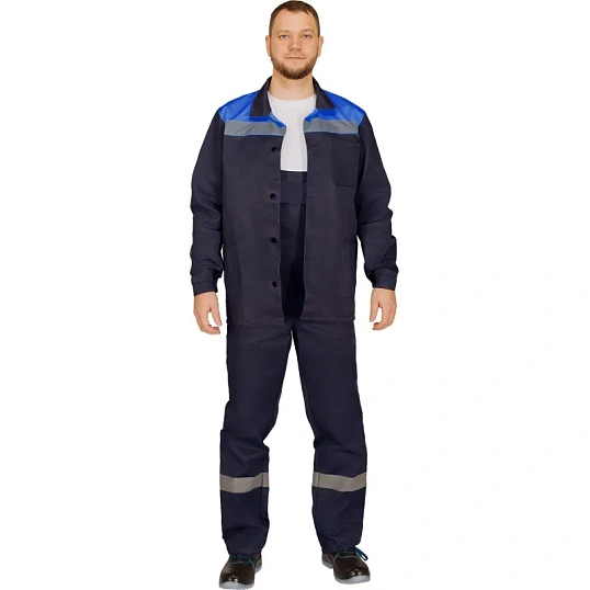 Костюм рабочий летний муж. л16-КПК с СОП син/вас (р.72-74) 194-200