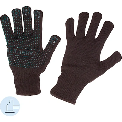 Перчатки защитные трикотаж Manipula МЕХАНИК БЛЭК хлопок/нейлон (TNG-30) р10