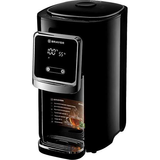 Термопот BRAYER 1095BR,1200Вт,5л,LED-дисп,под.темп,охлажд,блок