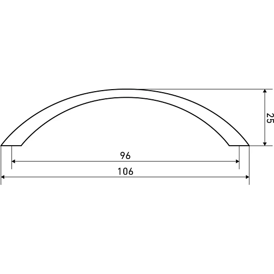 Ручка УЗК_скоба меб. StahlBuro A204-96 (16639) компл-2шт CP хром
