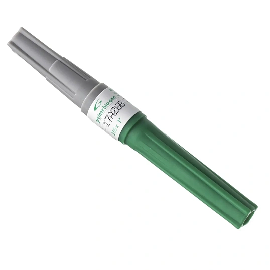 Игла двусторонняя 21G (0,8х25мм) зеленая 450072 VACUETTE 100шт/уп