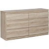 Комод ШС_Кастор 6 ящиков дуб сонома