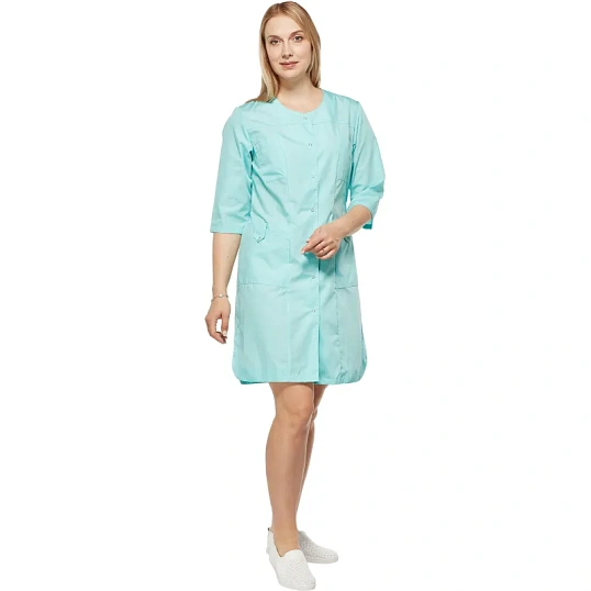 Халат для медицинского персонала жен. М20 ХЛ морская волна(р44-46) 158-164