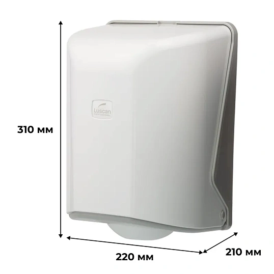 Диспенсер для полотенец рулон Luscan Prof Optima ЦВ 1by1 белый