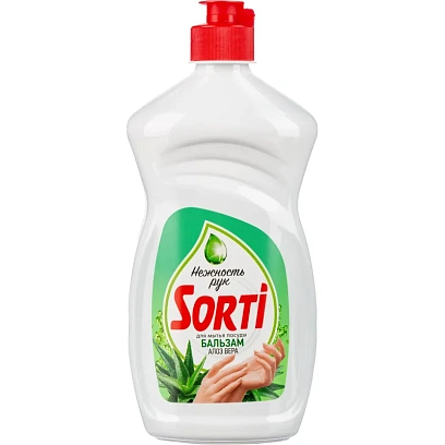 Средство для мытья посуды SORTI бальзам с алоэ вера 450г