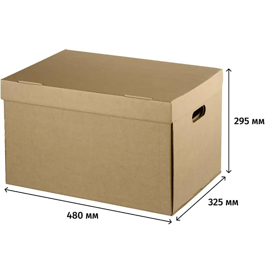 Короб архивный ДЕЛОПРОИЗВОДСТВО 480х325х295, Т24, уп 5 шт.