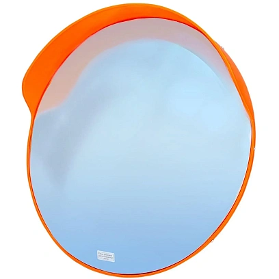 Зеркало дорожное сферическое светоотражающее Turbosky 800 мм с козырьком