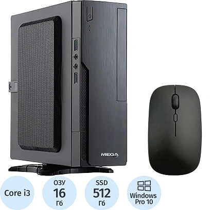 Неттоп ProMEGA Jet B3 (B3-6782)i3-12100/H610/16Gb/SSD512/220W/W10P