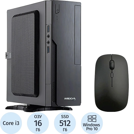 Неттоп ProMEGA Jet B3 (B3-6782)i3-12100/H610/16Gb/SSD512/220W/W10P
