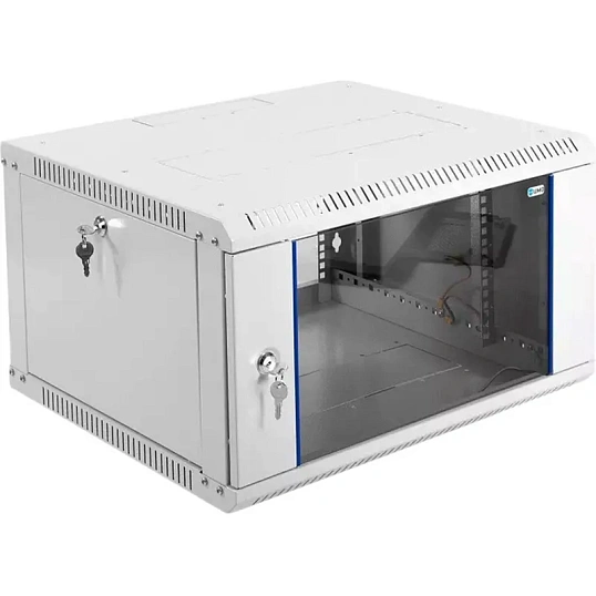 Шкаф настенный телеком. ЦМО разб. 6U (600х520) дверь стекло (ШРН-Э-6.500)