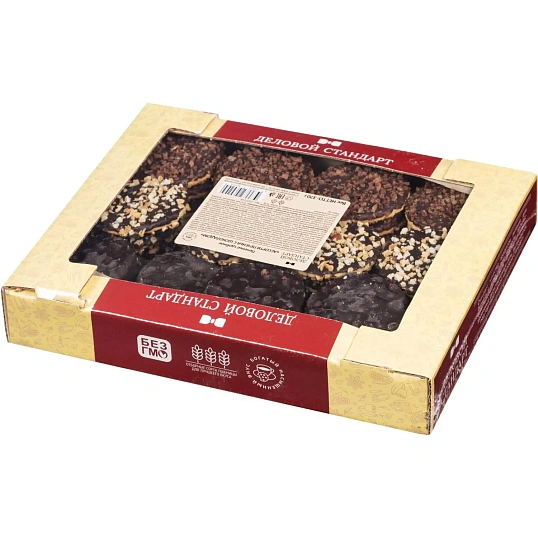 Печенье Деловой Стандарт сдобное Ассорти печенья с шоколадом, 370 г