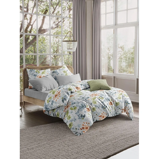 Постельное белье Евро Поплин (нав.70х70-2шт),Compliment