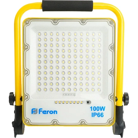 Прожектор светодиодный Feron LL-952 переносной с з/у IP66 100W 6400K(48677)