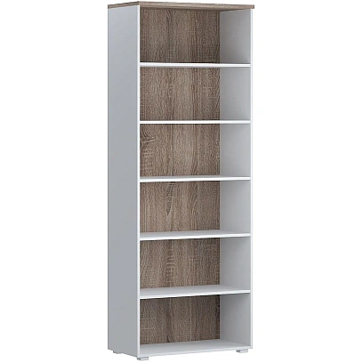 Стеллаж Комус Мебель К-Loft 241H003 786х420х2106 дуб сонома темн/белый