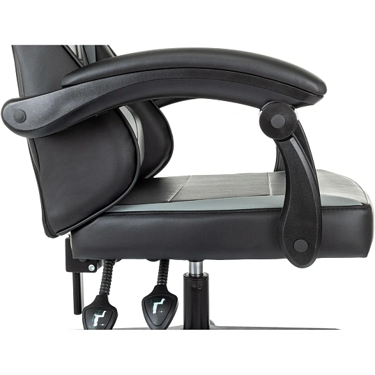 Кресло VB_Echair Easy Game-907 LT PU экокожа черный/серый, пластик