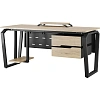 Стол офисный Kobor TB-100/60 1000x600x750 Черный муар/Дуб натуральный
