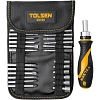 Набор бит 1/4, PH, PZ, Hex, Torx, Slotted, 26 предметов TOLSEN TT20186