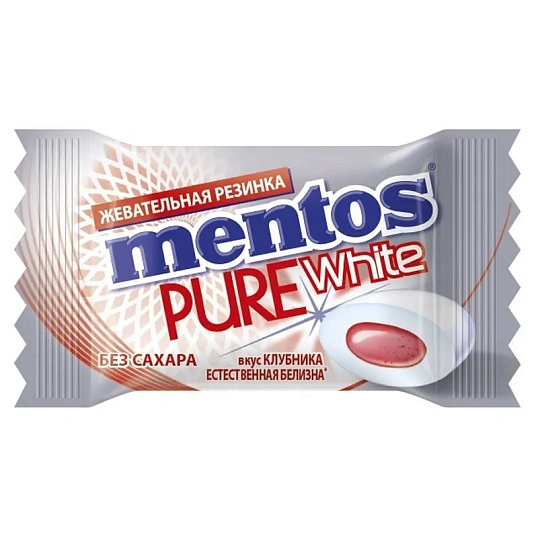 Жевательная резинка Mentos Mentos Pure White Клубника, 100 шт/уп