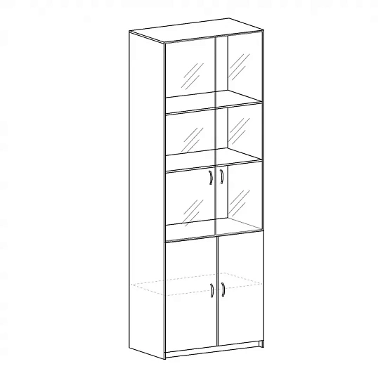 Шкаф SP Бюджет   со стекл. 2553 (651,879,655,670) груша 1810 956210