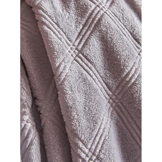 Плед микрофибра Luscan, фактура серый 200х220