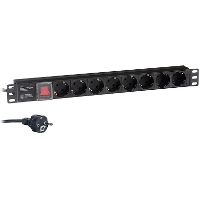 Блок розеток ExeGate ServerPro PDU-19H804 Al-8S-EU2.5CU-SW(EX280843RUS)