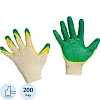 Перчатки защитные трикотажные двойн латексн заливк 13кл 200пар/уп(37-38гр)