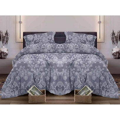 Постельное белье 1,5сп бязь набивная 120г/м2 (нав.70х70 2шт.), Мадлен