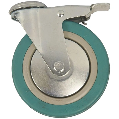 Колесо для тележки аппаратное пов SChgb 55 125мм под болт с торм (N)1042999