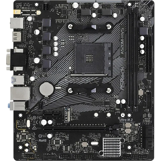Материнская плата ASROCK A520M-HVS, AM4, A520, 2xDDR4, D-Sub+HDMI