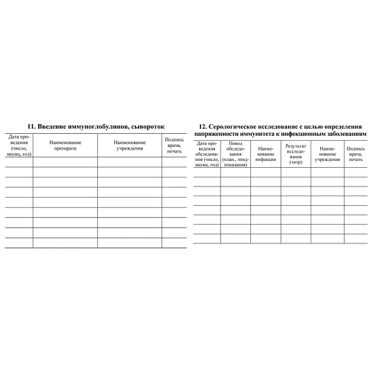 Сертификат о профилактических прививках красный А6 24л КЖ-401а 2шт/уп