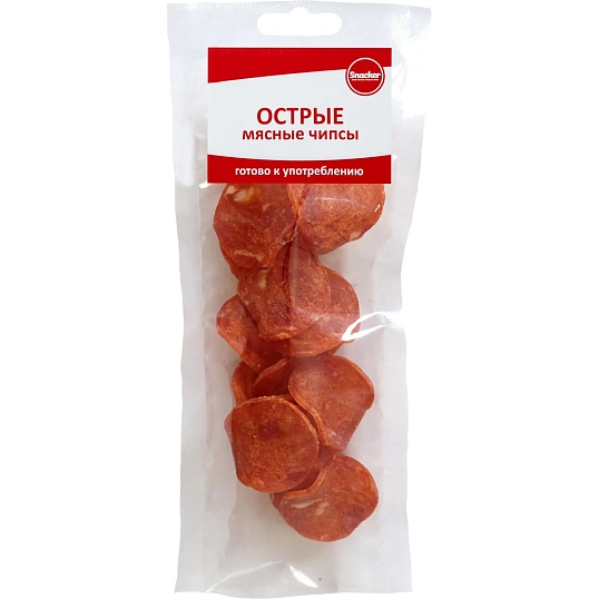 Снеки Чипсы мясные Snacker острые, 50г