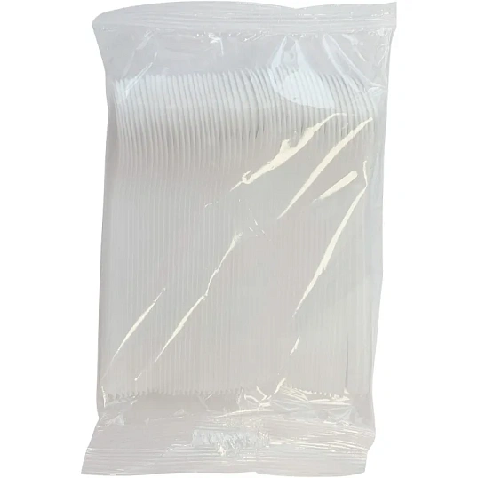 Ложка одноразовая чайная белая ПП 120 мм 50шт/уп