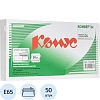 Конверт белый E65 стрип security 110х220 80г КОМУС 50шт/ уп