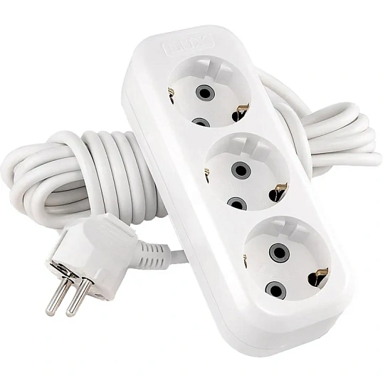 Удлинитель LUX У3-Е-03 3 входа 3м  с заземлением, 250В, 16А