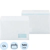 Конверт белый С4 стрип 229х324 90г прав.окно КОМУС 500 шт/уп