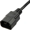 Кабель питания C13(F)-C14, 10А, 0,75мм2, 1.8м, чер (OPC002)