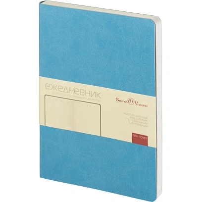 Ежедневник недатированный А5, 136л, MEGAPOLIS FLEX небесно-голубой 3-531/22