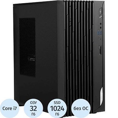 Мини ПК MSI Pro DP180 14 Tow(9S6-B0A741-1046)i7-14700F/5060/32/1TB/KBM/NOS