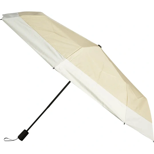 Зонт складной, автомат, 8 спиц, бежево-белый, HD-HW01A(H/T)