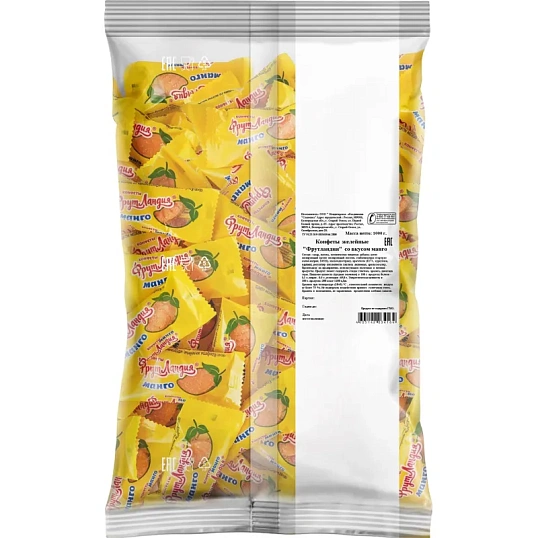 Конфеты Фрутландия желейные со вкусом манго пак 1000г
