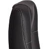Кресло UT_Easy Chair Boston хром, (черн. подлок), кож/зам, черный, 36-6
