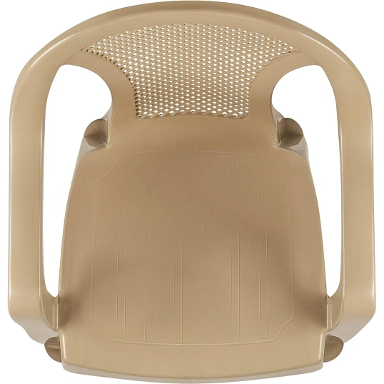 Кресло PR_Decorona DeVeranda 540x535x785 мм, круглая сетчатая спинка латте