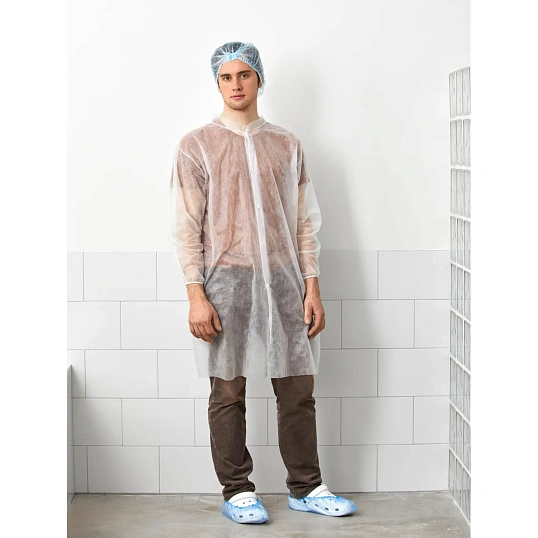 Бахилы 5,3 г, 2рез, синий, 20 мкм, Комус, 50пар/уп