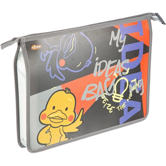 Папка для тетрадей Idea,А4,молн.,пласт.,ПТ-813