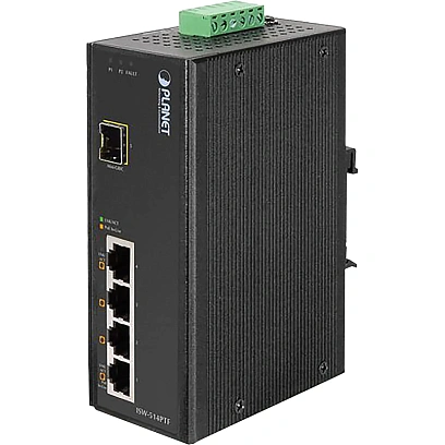 Коммутатор Planet IP30 4-Port/TP+ 1-Port Fiber(SFP) Industrial (ISW-514PTF)